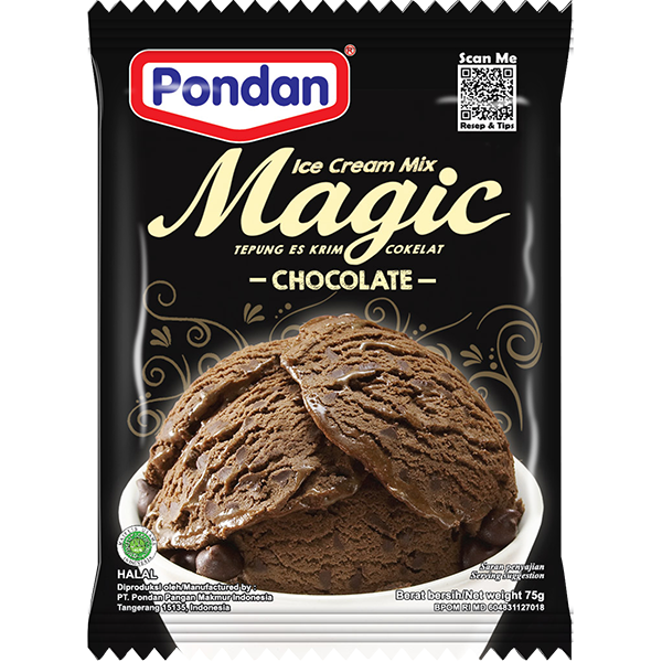 Pondan Ice Cream Mix Rasa Cokelat 75g Pouch