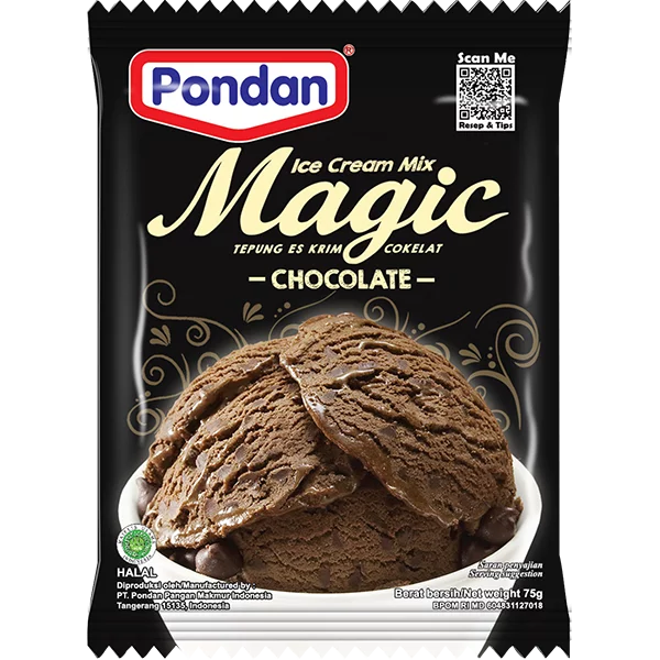 Pondan Ice Cream Mix Rasa Cokelat 75g Pouch