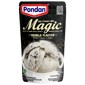 Pondan Ice Cream Mix Magic Rasa Vanila Dengan Cokelat Chip 160g Pouch
