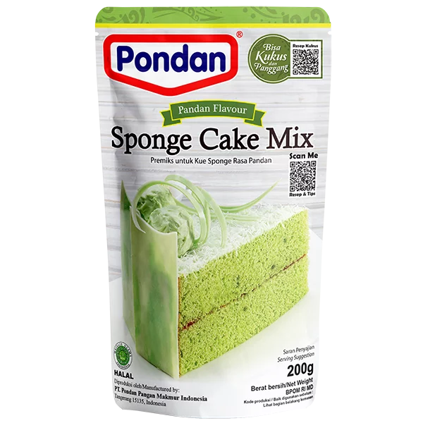 Pondan Sponge Pandan Cake Mix 200g Pouch