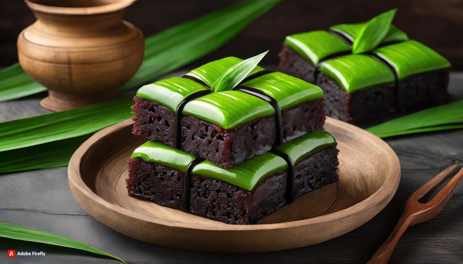 web-pondan-New-Creation-Tempting-Black-Glutinous-Rice-Steamed-Brownies-with-Pandan-Touch