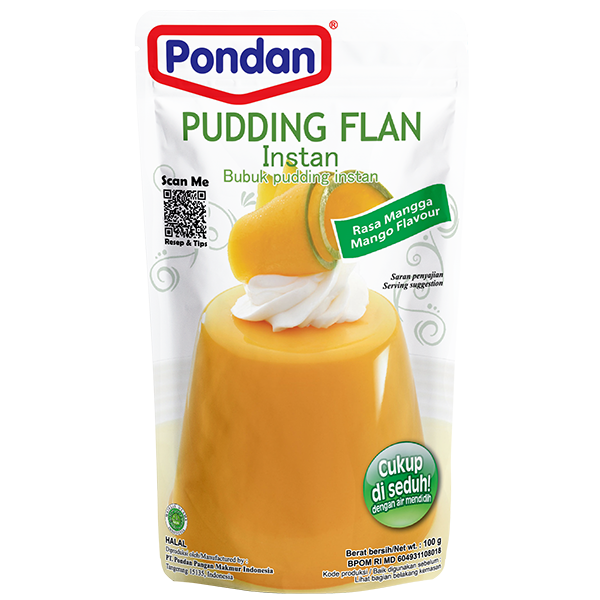 Pondan Pudding Flan Instan Rasa Mangga 100g (Pouch)