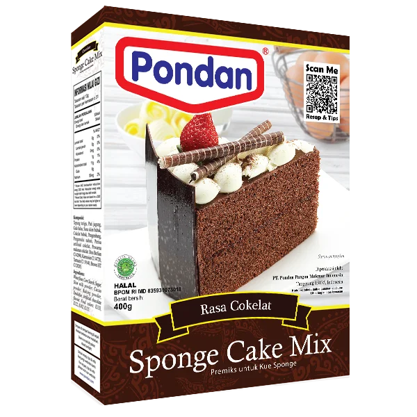 Pondan Sponge Cake Mix Rasa Cokelat 400g